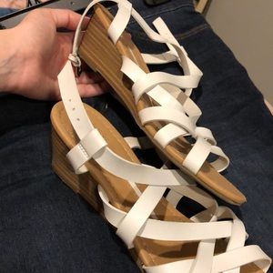 White strapped sandals
